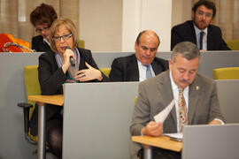 Intervención de Adelaida de la Calle. Encuentro con rectores españoles. X Pleno del Consejo Universitario Iberoamericano (CUIB). Rectorado. Marzo de 2012