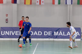Partido Ucrania contra Israel. 14º Campeonato del Mundo Universitario de Fútbol Sala 2014 (FUTSAL). Antequera. Julio de 2014