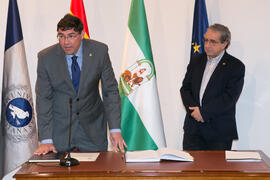 Toma de Posesión de José Jiménez Jiménez como Director de Enseñanzas de Grado de la Universidad de Málaga. Edificio del Rectorado.  Marzo de 2016