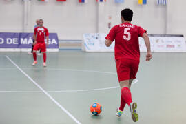 Partido Irán contra Alemania. 14º Campeonato del Mundo Universitario de Fútbol Sala 2014 (FUTSAL). Antequera. Julio de 2014