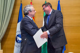Toma de Posesión de José Jiménez Jiménez como nuevo Director de Secretariado de la Escuela de Doctorado de la Universidad de Málaga. Edificio del Rectorado. Febrero de 2018