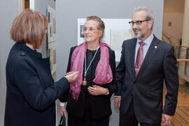 Adelaida de la Calle, María Victoria Atencia y Daniel Hernández. Homenaje a María Victoria Atencia. Edificio del Rectorado. Diciembre de 2014
