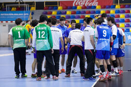 Partido Japón - España. Categoría masculina. Campeonato del Mundo Universitario de Balonmano. Antequera. Julio de 2016