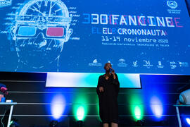 Ensayos previos. Gala de Clausura de la 30 edición de Fancine de la Universidad de Málaga. Cine Albéniz. Noviembre de 2020
