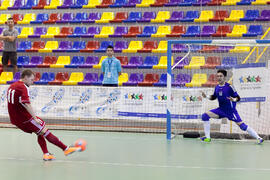 Partido Irán contra Bielorrusia. 14º Campeonato del Mundo Universitario de Fútbol Sala 2014 (FUTSAL). Antequera. Julio de 2014