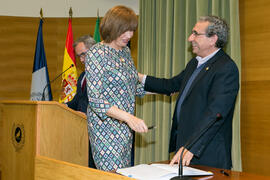 Toma de posesión de Teresa María Martín Guerrero como nueva catedrática de Ingeniería de las Comunicaciones. Edificio del Rectorado. Marzo de 2017