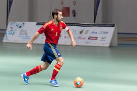 Partido España contra Portugal. 14º Campeonato del Mundo Universitario de Fútbol Sala 2014 (FUTSAL). Antequera. Julio de 2014