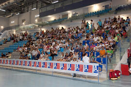 Público asistente a la ceremonia de apertura del IX Campeonato de Europa Universitario de Fútbol Sala. Antequera. Julio de 2013
