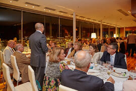 Intervención de Eugenio Luque. Cena homenaje al profesorado y PAS jubilado de la Facultad de Económicas. Hotel AC Málaga Palacio. Septiembre de 2014