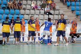 Partido Brasil contra Portugal. 14º Campeonato del Mundo Universitario de Fútbol Sala 2014 (FUTSAL). Antequera. Julio de 2014