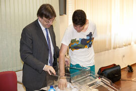 Entrega de premios de la V Olimpiada Financiera. Facultad de Ciencias Económicas y Empresariales. Junio de 2015