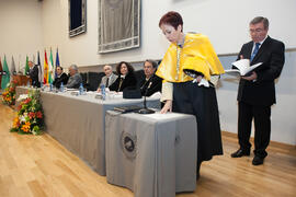 Isabel Jiménez Lucena toma posesión como nueva Delegada del Rector para la Igualdad y la Acción Social de la Universidad de Málaga. Paraninfo.  Enero de 2016