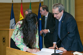 Toma de posesión de Cristina Draper Fontanals como nueva profesora titular del Departamento de Matemática Aplicada de la Universidad de Málaga. Edificio del Rectorado. Marzo de 2017