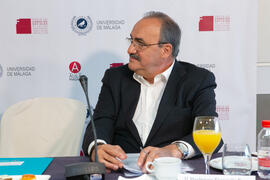 Prudencio Escamilla. Desayuno Informativo de Aula Magna con motivo de su XX Aniversario. Consejo de Estudios Sociales y Comercio de la Universidad de Málaga. Mayo de 2018