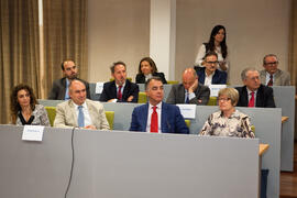 Asistentes a la presentación de la XIV edición de los Cursos de Verano de la Universidad de Málaga. Rectorado. Mayo 2015