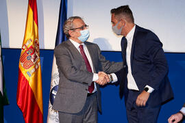 Toma de posesión de Javier Calle Martín como nuevo catedrático del Área de Filología Inglesa de la Universidad de Málaga. Paraninfo. Diciembre de 2021