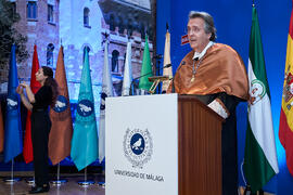 Discurso de Javier López. Investidura de Bernardo Quintero como Doctor "Honoris Causa" por la Universidad de Málaga. Paraninfo. Marzo de 2025