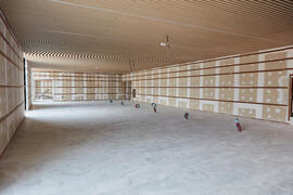 Obras en el interior del nuevo Pabellón de Gobierno. Campus de Teatinos. Abril de 2021