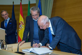 Toma de Posesión de Rafael Urquiza de la Rosa como nuevo catedrático del Departamento de Radiología y Medicina Física de la Universidad de Málaga. Edificio del Rectorado. Febrero de 2018