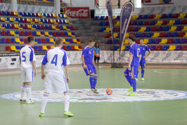 Partido Ucrania contra Eslovaquia. 14º Campeonato del Mundo Universitario de Fútbol Sala 2014 (FUTSAL). Antequera. Julio de 2014
