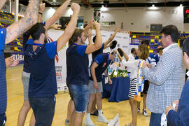 Entrega de medallas. Ceremonia de clausura del Campeonato Europeo Universitario de Balonmano. Antequera. Julio de 2017