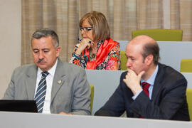 Adelaida de la Calle. Primera sesión del X Pleno del Consejo Universitario Iberoamericano (CUIB) en la Universidad de Málaga. Rectorado. Marzo de 2012