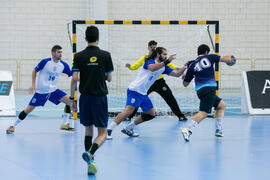Partido Universidad de Málaga - Universidad de Barcelona. Categoría masculina. Campeonato Europeo Universitario de Balonmano. Antequera. Julio de 2017