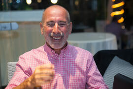 Pedro Soler Torres. Cena Homenaje a profesores y PAS jubilados de la Facultad de Económicas. Restaurante El Palmeral. Septiembre de 2015