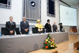 Mesa presidencial en la Apertura del Curso Académico 2015/2016 de la Universidad de Málaga. Paraninfo. Septiembre de 2015