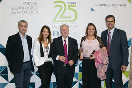 Momentos posteriores al acto del 25 Aniversario del Parque Tecnológico de Andalucía. Palacio de Ferias y Congresos de Málaga. Noviembre de 2017