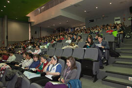 Asistentes al panel de expertos del 4º Congreso Internacional de Actividad Físico-Deportiva para Mayores. Escuela Técnica Superior de Ingeniería Informática y Telecomunicaciones. Marzo de 2011