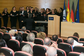 Coro de la Universidad de Málaga. Inauguración del XXVI Encuentro Anual de la Asociación Von Humboldt de España. Edificio del Rectorado. Septiembre de 2017