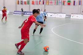 Partido China contra Uruguay. 14º Campeonato del Mundo Universitario de Fútbol Sala 2014 (FUTSAL). Antequera. Julio de 2014