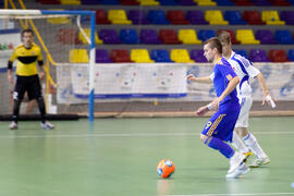 Partido Ucrania contra Eslovaquia. 14º Campeonato del Mundo Universitario de Fútbol Sala 2014 (FUTSAL). Antequera. Julio de 2014