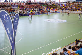 Partido España contra Eslovaquia. 14º Campeonato del Mundo Universitario de Fútbol Sala 2014 (FUTSAL). Antequera. Julio de 2014