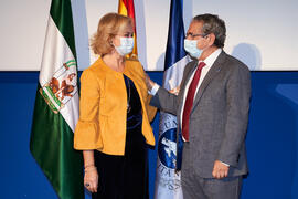 Toma de posesión de Susana  Guerrero Salazar como nueva catedrática del Área de Lengua Española de la Universidad de Málaga. Paraninfo. Diciembre de 2021