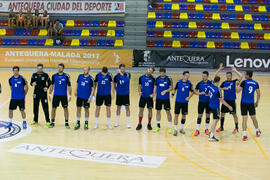 Partido Universidad de Frankfurt - Universidad Duisburg-Essen. Categoría masculina. Campeonato Europeo Universitario de Balonmano. Antequera. Julio de 2017