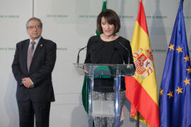 Toma de posesión de D. José Ángel Narváez Bueno como Rector de la Universidad de Málaga. Palacio de San Telmo, Sevilla. Enero de 2016