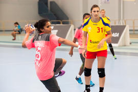 Partido India - Rumanía. Categoría femenina. Campeonato del Mundo Universitario de Balonmano. Antequera. Junio de 2016