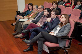 Asistentes a la inauguración de la reunión de la Conferencia de Decanos de Economía y Empresa. Edificio del Rectorado. Noviembre de 2014