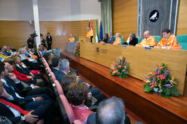 José Emilio Navas en su investidura como Doctor "Honoris Causa" por la Facultad de Ciencias Económicas y Empresariales de la Universidad de Málaga. Edificio del Rectorado. Abril de 2017