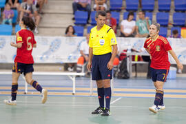 Partido España contra Rusia. 14º Campeonato del Mundo Universitario de Fútbol Sala 2014 (FUTSAL). Antequera. Julio de 2014