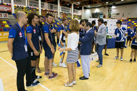 Entrega de medallas. Ceremonia de clausura del Campeonato Europeo Universitario de Balonmano. Antequera. Julio de 2017