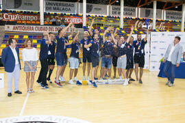 Universidad de Montpellier tercer clasificado en la categoría masculina. Ceremonia de clausura del Campeonato Europeo Universitario de Balonmano. Antequera. Julio de 2017