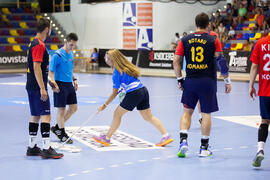 Partido Corea del Sur - Rumanía. Categoría masculina. Campeonato del Mundo Universitario de Balonmano. Antequera. Julio de 2016
