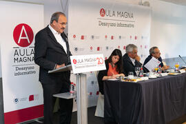 Intervención de Prudencio Escamilla. Desayuno Informativo de Aula Magna con motivo de su XX Aniversario. Consejo de Estudios Sociales y Comercio de la Universidad de Málaga. Mayo de 2018