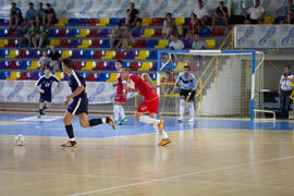 Partido clasificatorio entre Club Deportivo UMA Antequera y Universidad de Géneve de Suiza. IX Campeonato de Europa Universitario de Fútbol Sala. Antequera. Julio de 2013