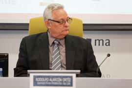 Rodolfo Alarcón Ruiz. Segunda sesión del X Pleno del Consejo Universitario Iberoamericano (CUIB) en la Universidad de Málaga. Rectorado. Marzo de 2012