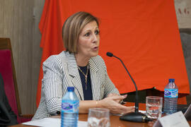 Ana María Sánchez Tejeda en el acto conmemorativo del 50 Aniversario de la Facultad de Económicas. Facultad de Ciencias Económicas y Empresariales. Octubre de 2015