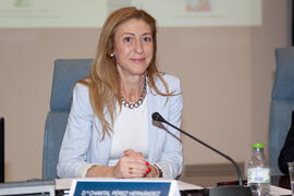 María Chantal Pérez Hernández. Acto inaugural del 6º Congreso Internacional de Actividad Física Deportiva para Mayores. Escuela Técnica Superior de Ingeniería de Telecomunicaciones y de Informática. Marzo de 2015